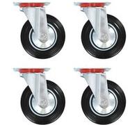 vidaXL Roulettes pivotantes 4 pièces 160 mm Capacité 150 kg Noir G