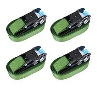 vidaXL 4X Sangles d’Arrimage à Cliquet Transport Stockage Sangles de Remorque Sangles de Serrage Fixation Moto Voiture 800 daN 6 m Vert
