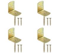 Supports de panneau de clôture 4 pcs Forme en L Métal galvanisé
