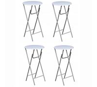 Table De Bar 4 Pcs Avec Dessus De Table En Mdf Blanc