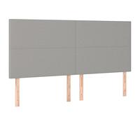 Vidaxl Têtes De Lit 4 Pcs Gris Clair 80x5x78/88 Cm Tissu Gris