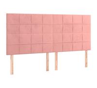 Vidaxl Têtes De Lit 4 Pcs Rose 100x5x78/88 Cm Velours Rose
