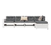 vidaXL 5-delige Loungeset massief grenenhout wit3250829 G