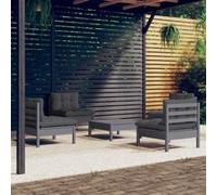 vidaXL 5-delige Loungeset met antracietkleurige kussens grenenhout3096036 Anthracite G