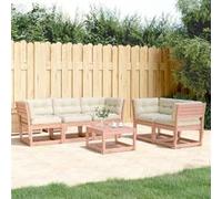 Vidaxl Salon De Jardin 5 Pcs Avec Coussins Bois Massif Douglas