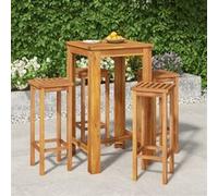 Vidaxl Ensemble De Salle À Manger De Jardin 5 Pcs Bois D'acacia Solide