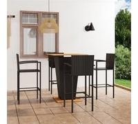 vidaXL 5-delige Tuinbarset zwart3064870 Noir G