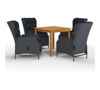 Ensemble de Salle à Manger de Jardin 5 pcs Gris Clair Mobilier Terrasse vidaXL