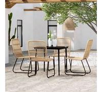 vidaXL 5-delige Tuinset eikenkleurig3099174 Noir G