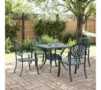 vidaXL 5-delige Tuinset gietaluminium groen3216344 G