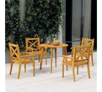 Vidaxl Ensemble À Manger De Jardin 5 Pcs Bois D'acacia Solide