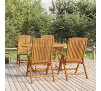 vidaXL 5-delige Tuinset massief teakhout3154915 bois de teck G