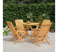 Vidaxl Ensemble À Dîner De Jardin 5 Pcs Bois De Teck Massif