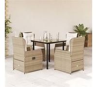 vidaXL 5-delige Tuinset met kussens poly rattan beige3262890 Beige G