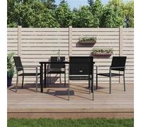 vidaXL 5-delige Tuinset poly rattan en staal3187023 G