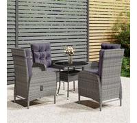5-delige Tuinset poly rattan grijs3058550