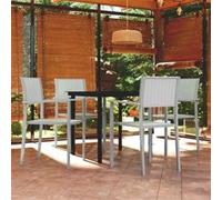 Vidaxl Ensemble De Salle À Manger De Jardin 5 Pcs Blanc Blanc