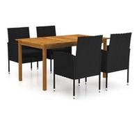 vidaXL 5-delige Tuinset zwart3067834 Noir G