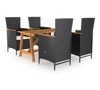 Ensemble de Salle à Manger de Jardin 5 pcs Mobilier Dîner Multicolore vidaXL