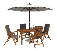 vidaXL 5-Piece Garden Dining Set Naturel Bois d'Acacia Massif