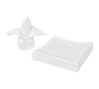vidaXL Serviettes de table 50 pièces Blanc 50 x 50 cm pour mariages, banquets et soirées