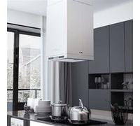 vidaXL 50661 - Hotte - hotte îlot - largeur : 32 cm - profondeur : 34 cm - evacuation & recyclage - argent Gris G