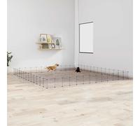 vidaXL 52 pcs. cage pour animaux domestiques avec porte noir 35x35 cm acier