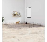 vidaXL 52 pcs. cage pour animaux domestiques avec porte noir 35x35 cm acier