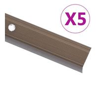 vidaXL 5x Nez de Marche Forme en L Protection Bord de Marche d'Escalier Profil d'Angle d'Escalier Stratifié pour Marches 146766