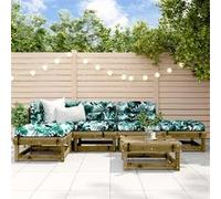 vidaXL 6-delige Loungeset geÃ¯mpregneerd grenenhout3186311 G