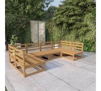 Vidaxl Salon De Jardin 6 Pcs Bois De Pin Massif