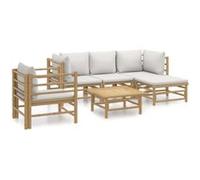 vidaXL Salon de Jardin avec Coussins 6 pcs, Ensemble de Canapés avec Repose-pied, Ensemble de Meubles avec Dossier, Mobilier de Patio Terrasse, Gris Clair Bambou gris clair https://www.fnac.com/mp48733661/vidaXL-Salon-de-jardin-6-pcs-avec-coussins-gris-clair-bambou/w-4?oref=b023b87a-a96a-208d-d834-777799e6e3cf