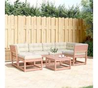 Vidaxl Salon De Jardin 6 Pcs Avec Coussins Bois Massif Douglas