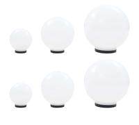 Vidaxl 6 Pcs Jeu De Lampe Boule À Led Pmma Sphérique 20/30/40 Cm