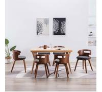 vidaXL 6x Bois Courbé Chaises à Dîner Chaises de Salle à Manger Chaises de Repas Chaises de Cuisine Chaises de Salon Maison 278851