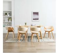 vidaXL 6x Bois Courbé Chaises de Salle à Manger Chaises à Dîner Chaises de Repas Chaises de Cuisine Siège de Salon Chaises 278732