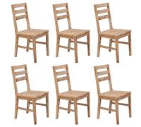 Eetkamerstoelen 6 st massief acaciahout276256