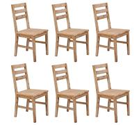 vidaXL Chaises à manger lot de 6 bois d'acacia massif