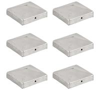 vidaXL 6X Bouchons de Poteau de Clôture Pyramidaux Chapeau de Poteau Capuchon Terrasse Porche Extérieur Galvanisé à Chaud Métal Galvanisé 91x91 mm