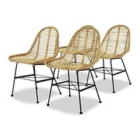 vidaXL 6X Chaise de Salle à Manger Rotin Naturel Chaise à Manger Cuisine