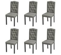 vidaXL Chaises de salle à manger 6 pcs Gris Tissu 272247