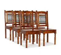 vidaXL 6x Chaises de Salle à Manger Bois Massif avec Finition Sesham Cuisine 275272