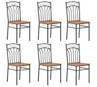 vidaXL 6x Chaises de Salle à Manger Chaises à Dîner Chaises de Repas Meuble de Cuisine Chaises de Cuisine Chaises à Manger 281397