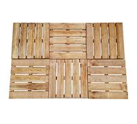 vidaXL Dalles de terrasse 6 pcs 50x50 cm Bois Marron