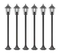 vidaXL 6x Lampe de Jardin à Piquet E27 Aluminium Bronze Éclairage de Terrasse 44205