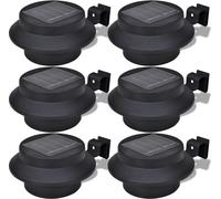 vidaXL 6x lampe d'extérieur kit d'éclairage solaire lumière de clôture noir