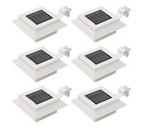 vidaXL 6X Lampe Solaire à LED Carrée d'Extérieur 12 cm Blanc Lampe de Jardin