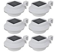 vidaXL 6x Lampe Solaire LED Clôture/Gouttière/Jardin Blanc Éclairage de Jardin 41181