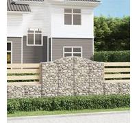 vidaXL 6x Paniers à Gabions Arqués Cages à Gabions Arquées Murs de Gabion Barrières de Jardin Terrasse Extérieur 3145476 Beige G