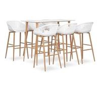vidaXL Ensemble de bar 7 pièces – Table de comptoir et chaises de bistrot 3057449